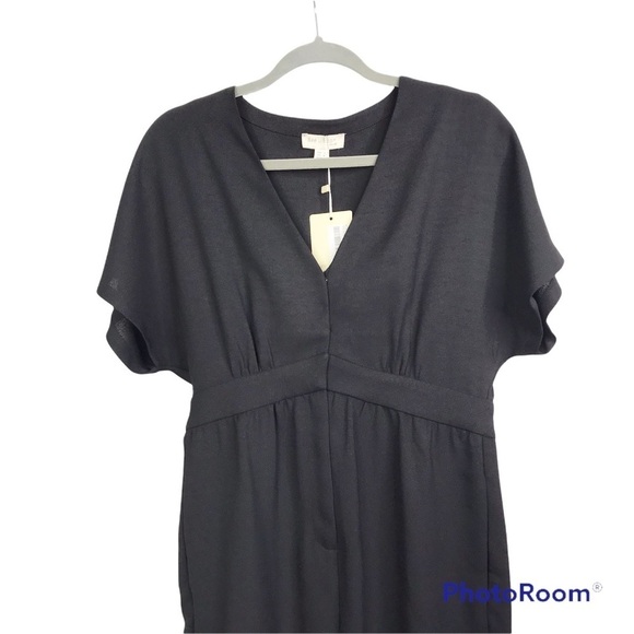 See U Soon solid black zip up front jumpsuit size S nwOt - Picture 3 of 6